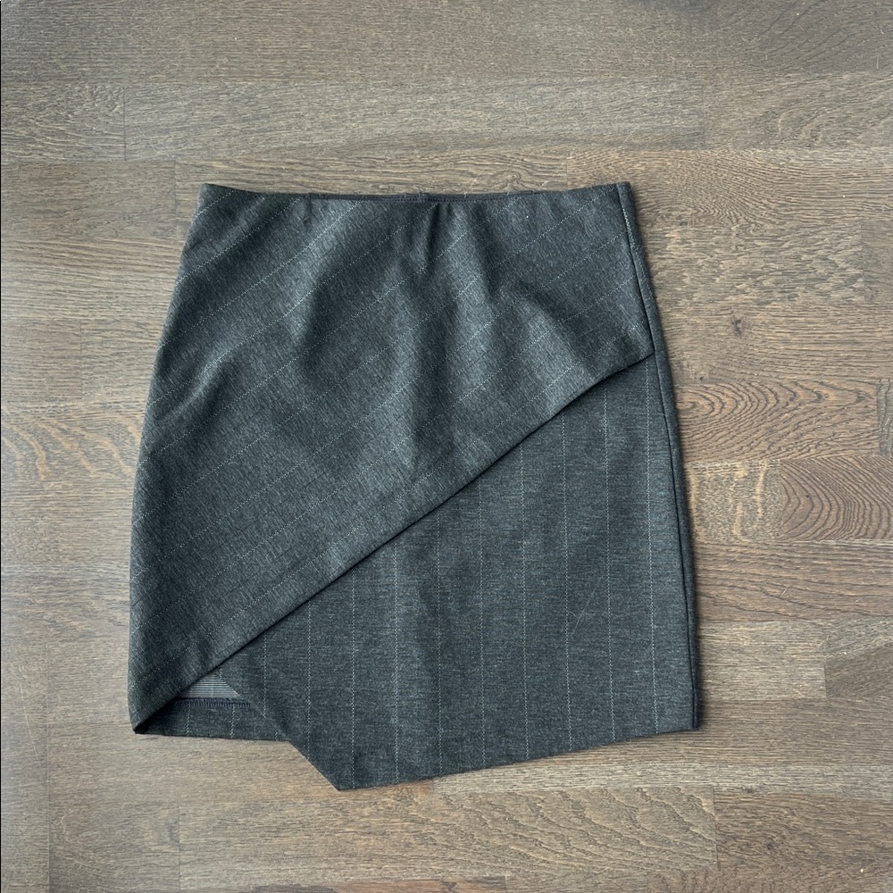 Dynamite Charcoal Asymmetrical Pencil Skirt - Picture 1 of 3